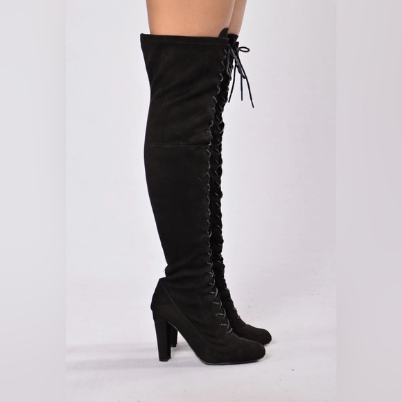 FASHION NOVA Love Me Long Time Boot Black - Picture 3 of 6